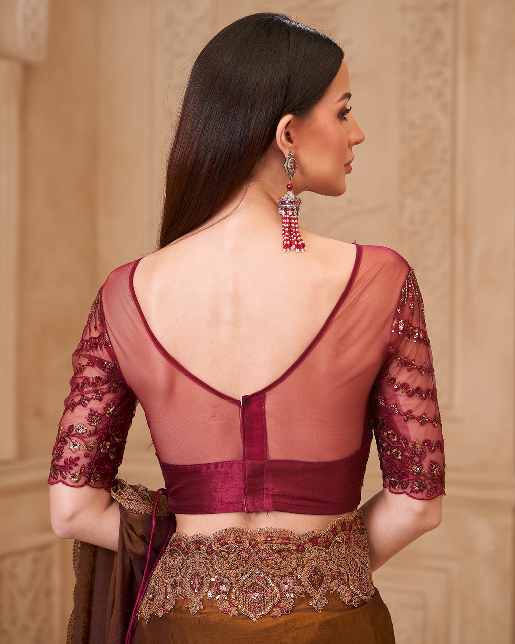 Rajshree Mehfil – Antique Gold Tissue Saree