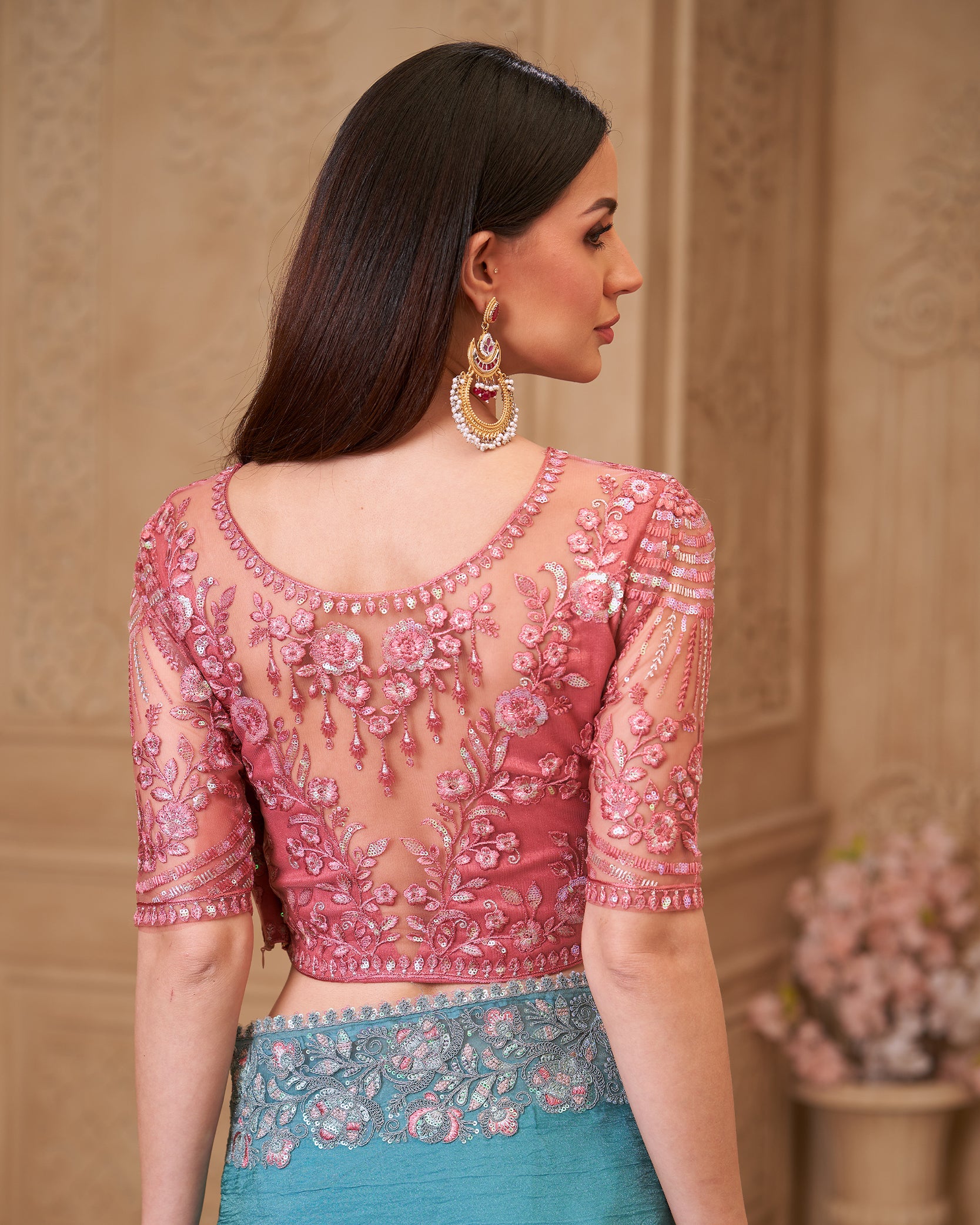 Meher Aabha – Aqua Heritage Saree