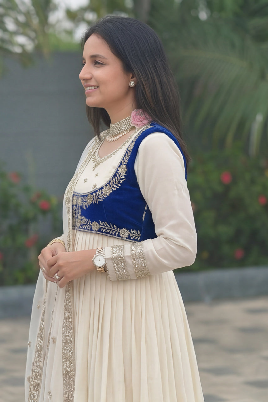 Royal Embroidered Anarkali Kurta Set with Dupatta