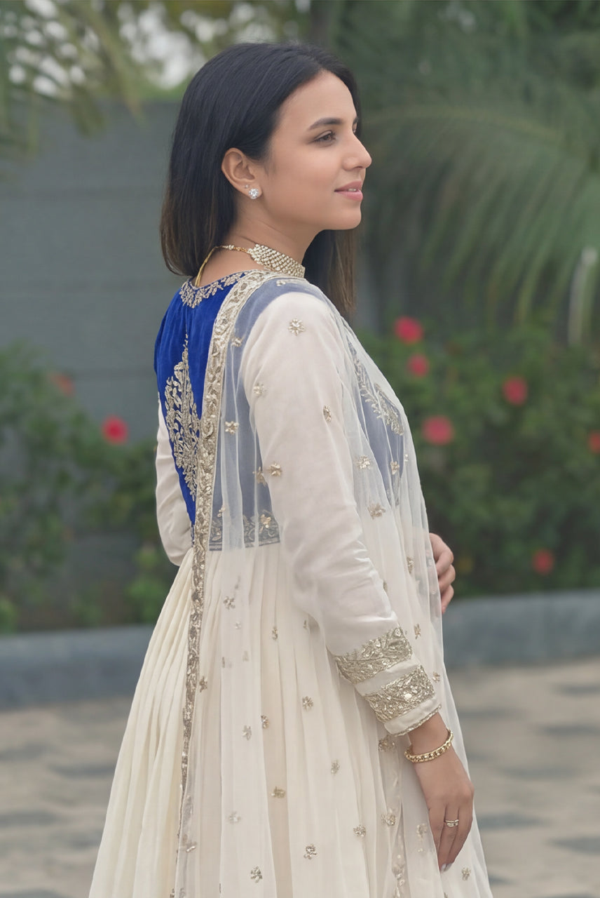 Royal Embroidered Anarkali Kurta Set with Dupatta