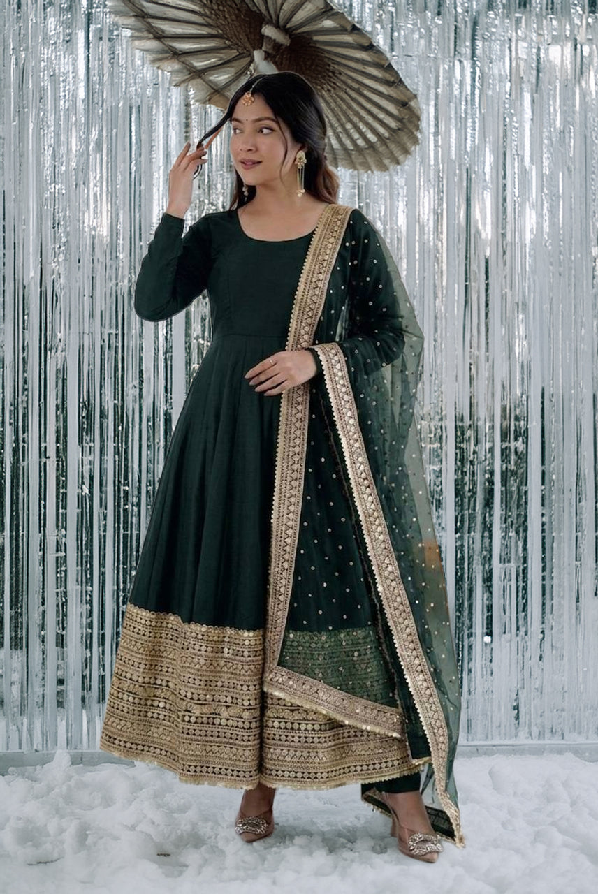Emerald Grace Anarkali Set