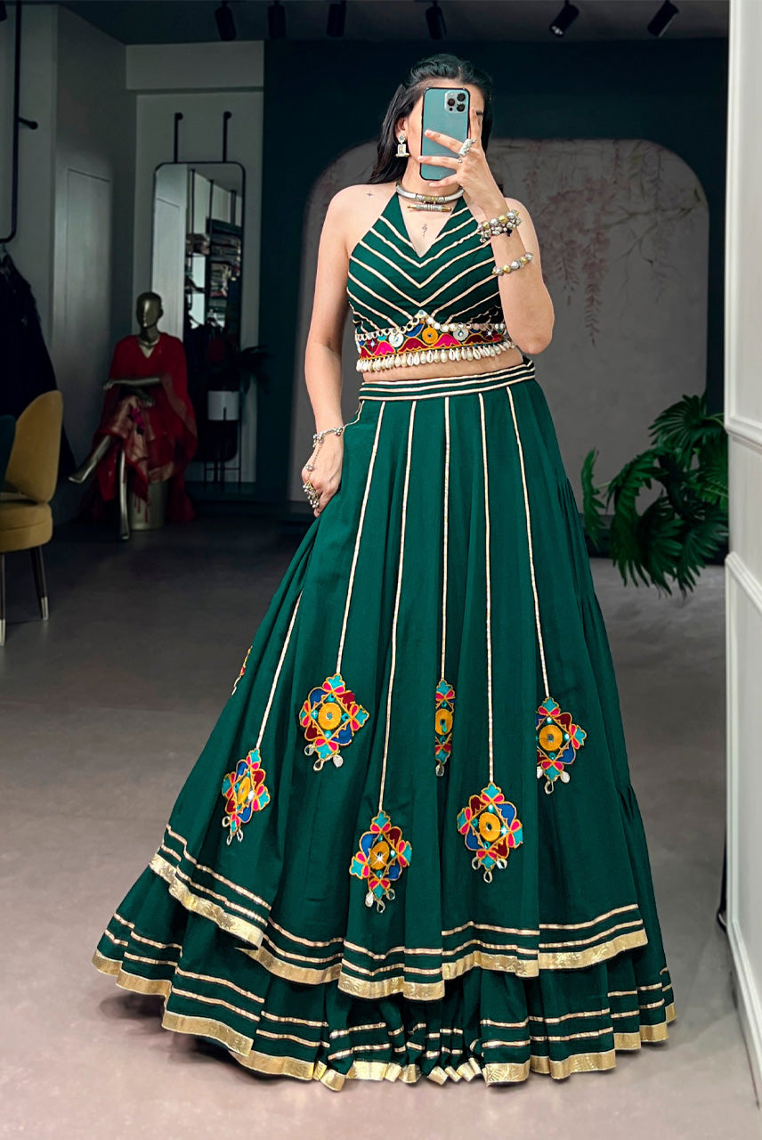 Morbagh Emerald Green Navratri Chaniya Choli Set