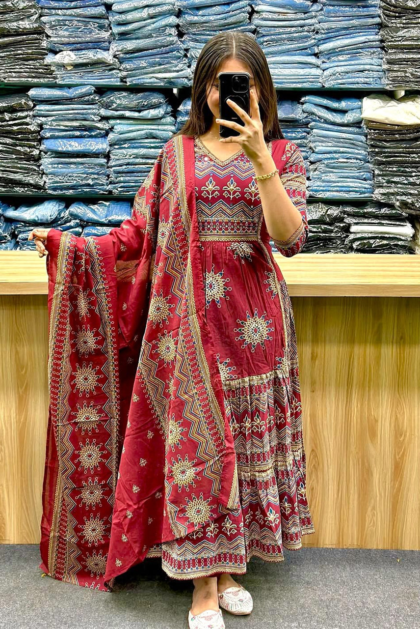 Rajwadi Folk Flair Anarkali Set