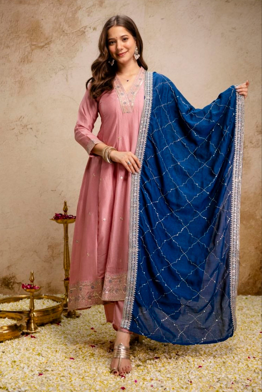 Noor Blush Festive Suit Set