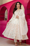 Noor-E-Chandni – Ivory Floral Anarkali Set