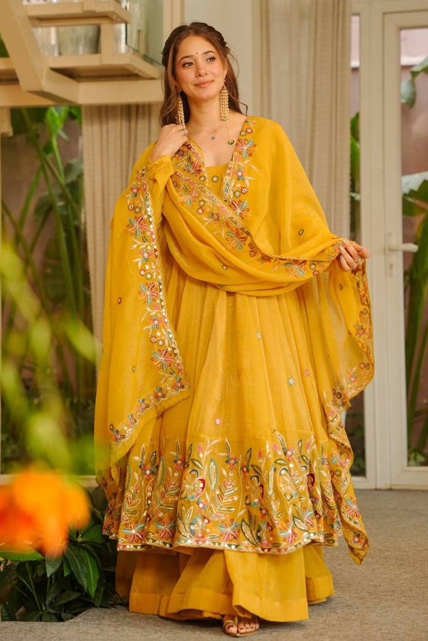 Surya Gulnaar Anarkali Set