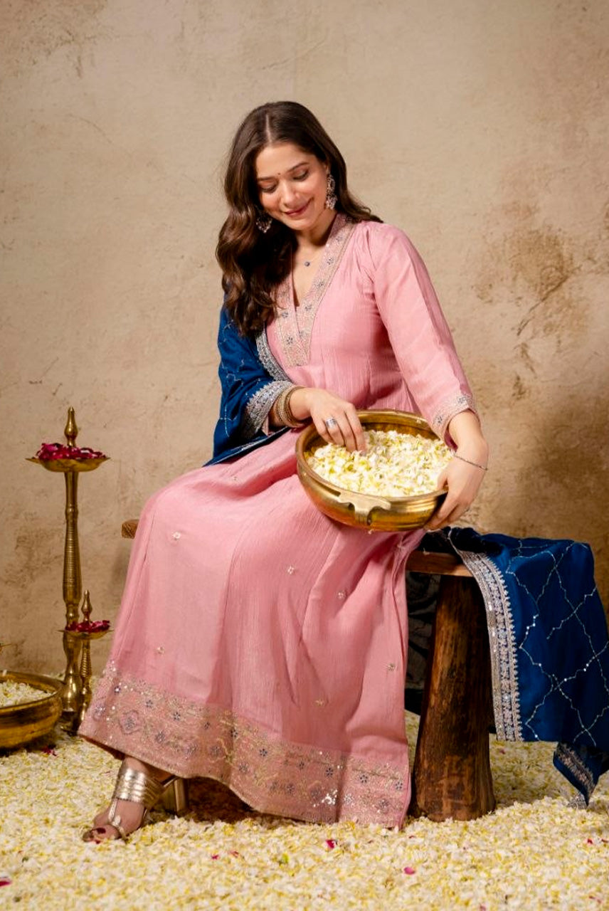 Noor Blush Festive Suit Set