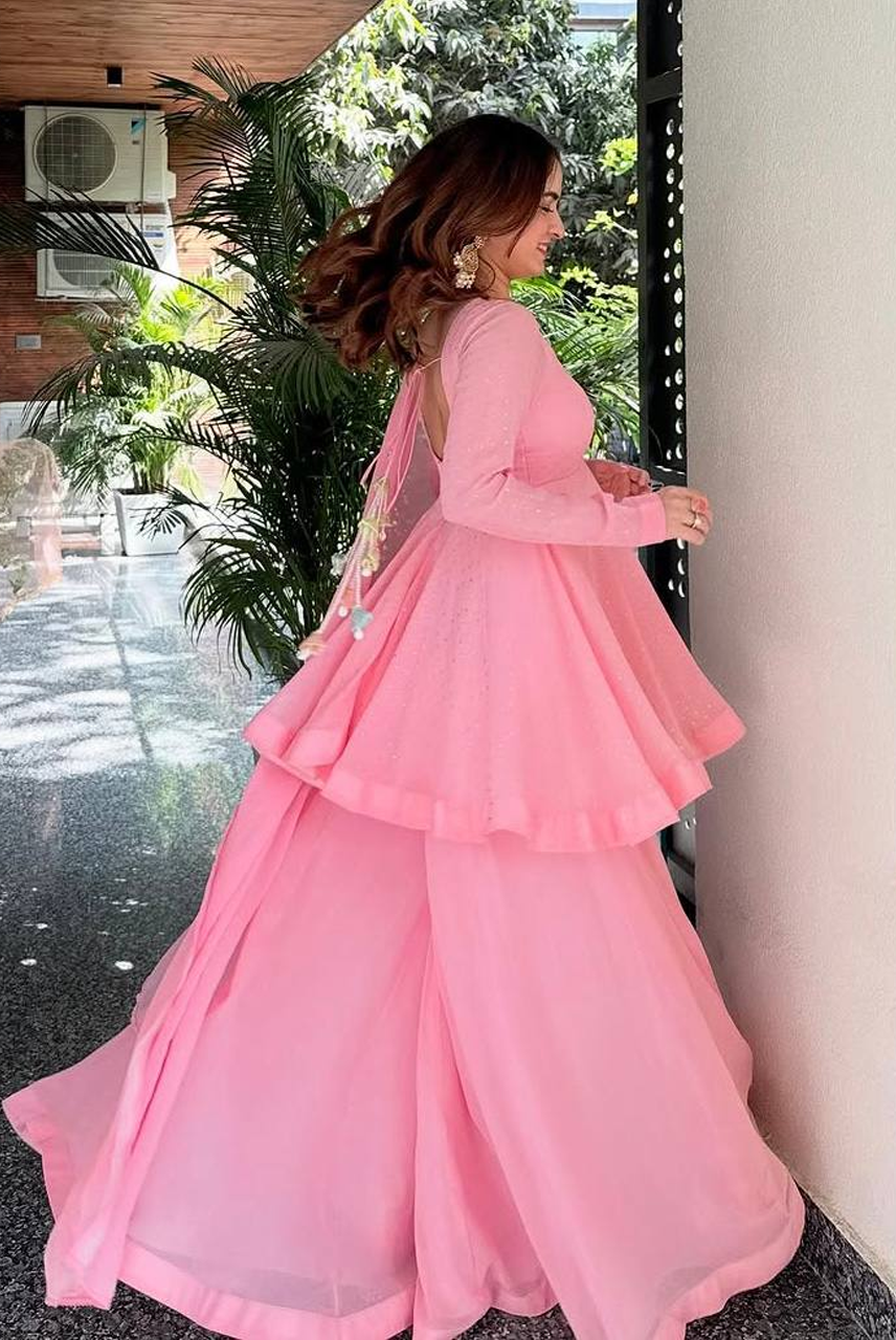 Gulposh Blush Sharara Set