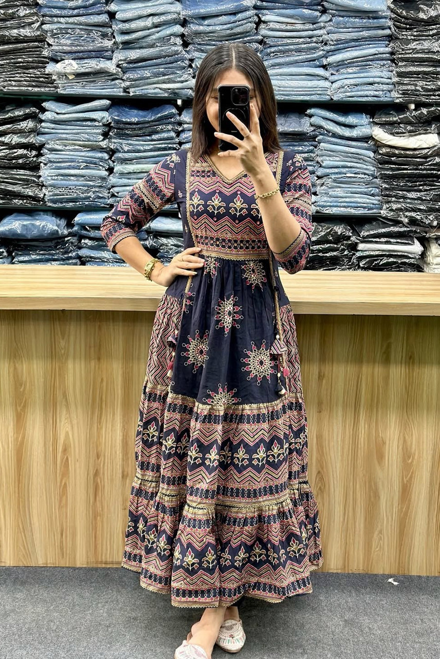 Noor Folk Flare Maxi