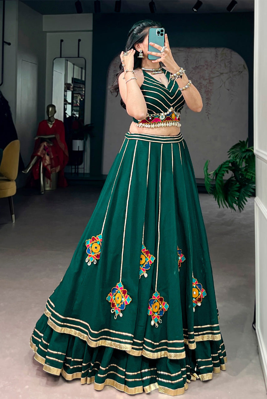 Morbagh Emerald Green Navratri Chaniya Choli Set