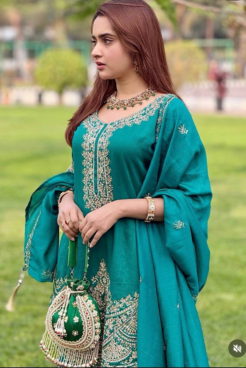 Emerald Zariya Sharara Set