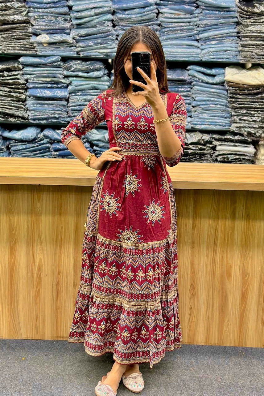 Rajwadi Folk Flair Anarkali Set