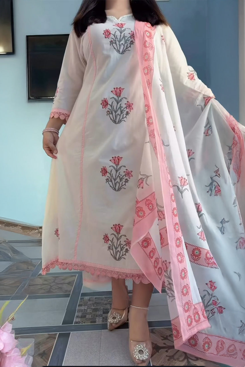 Blush Floral Grace Suit Set