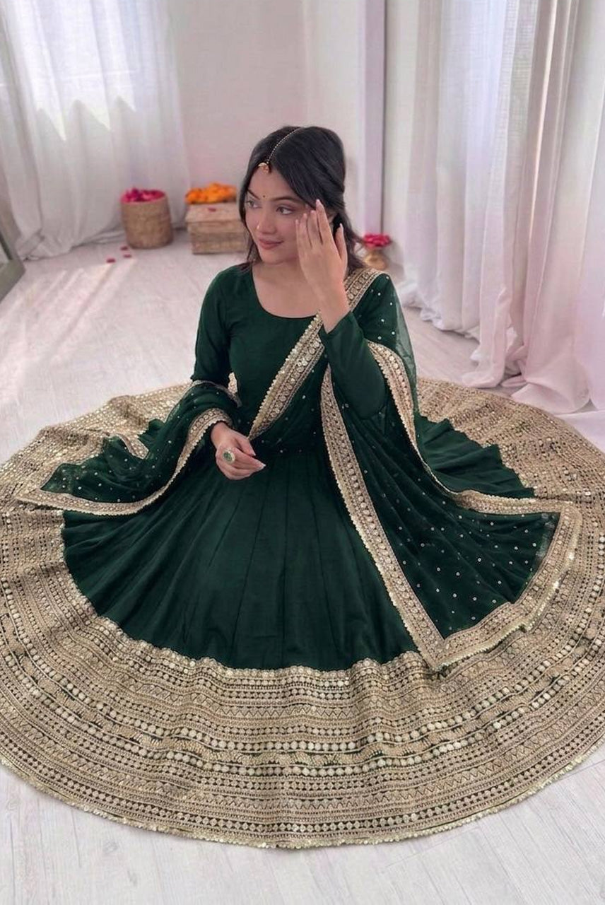 Emerald Grace Anarkali Set