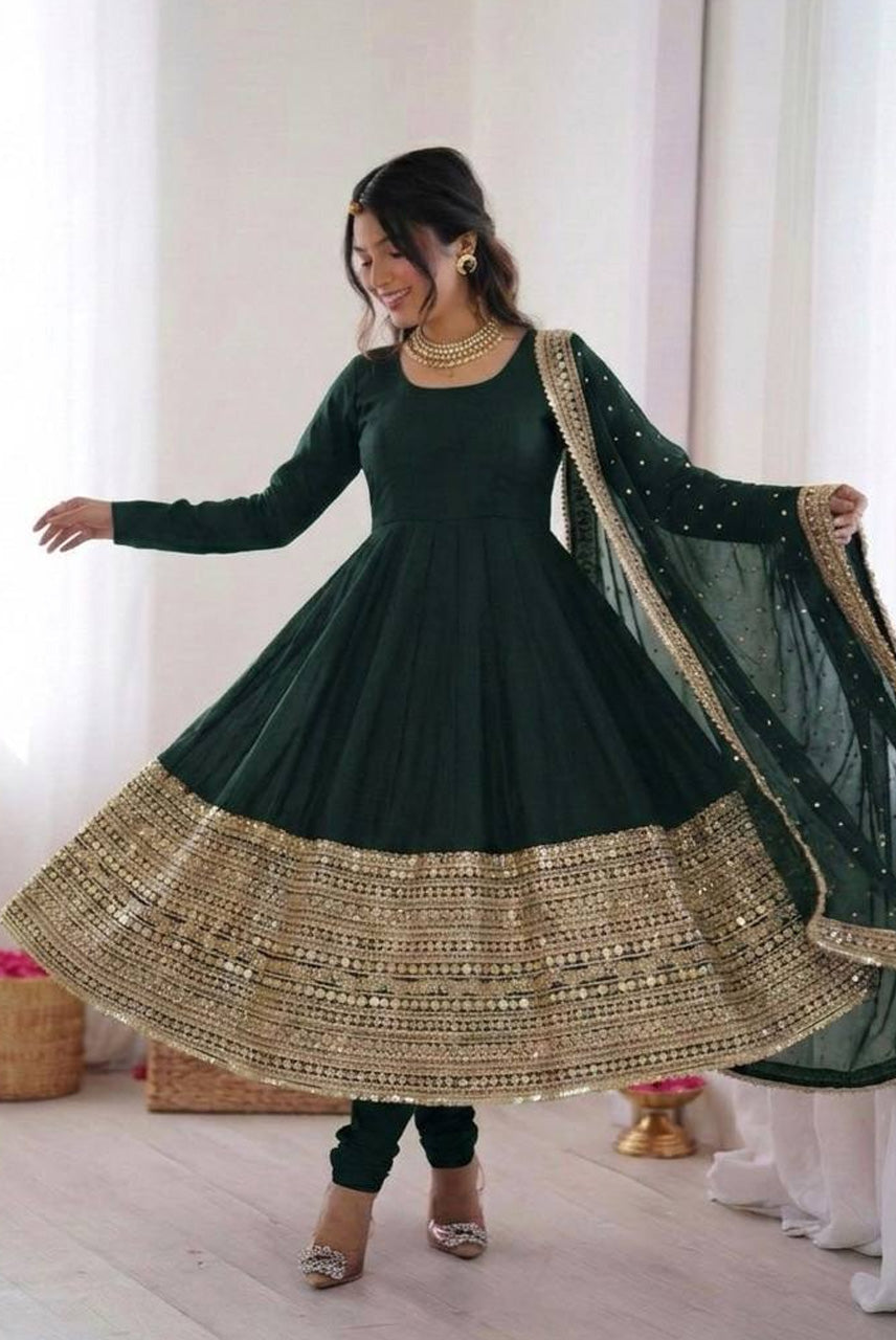 Emerald Grace Anarkali Set