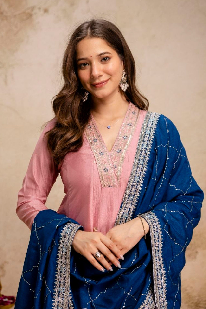 Noor Blush Festive Suit Set
