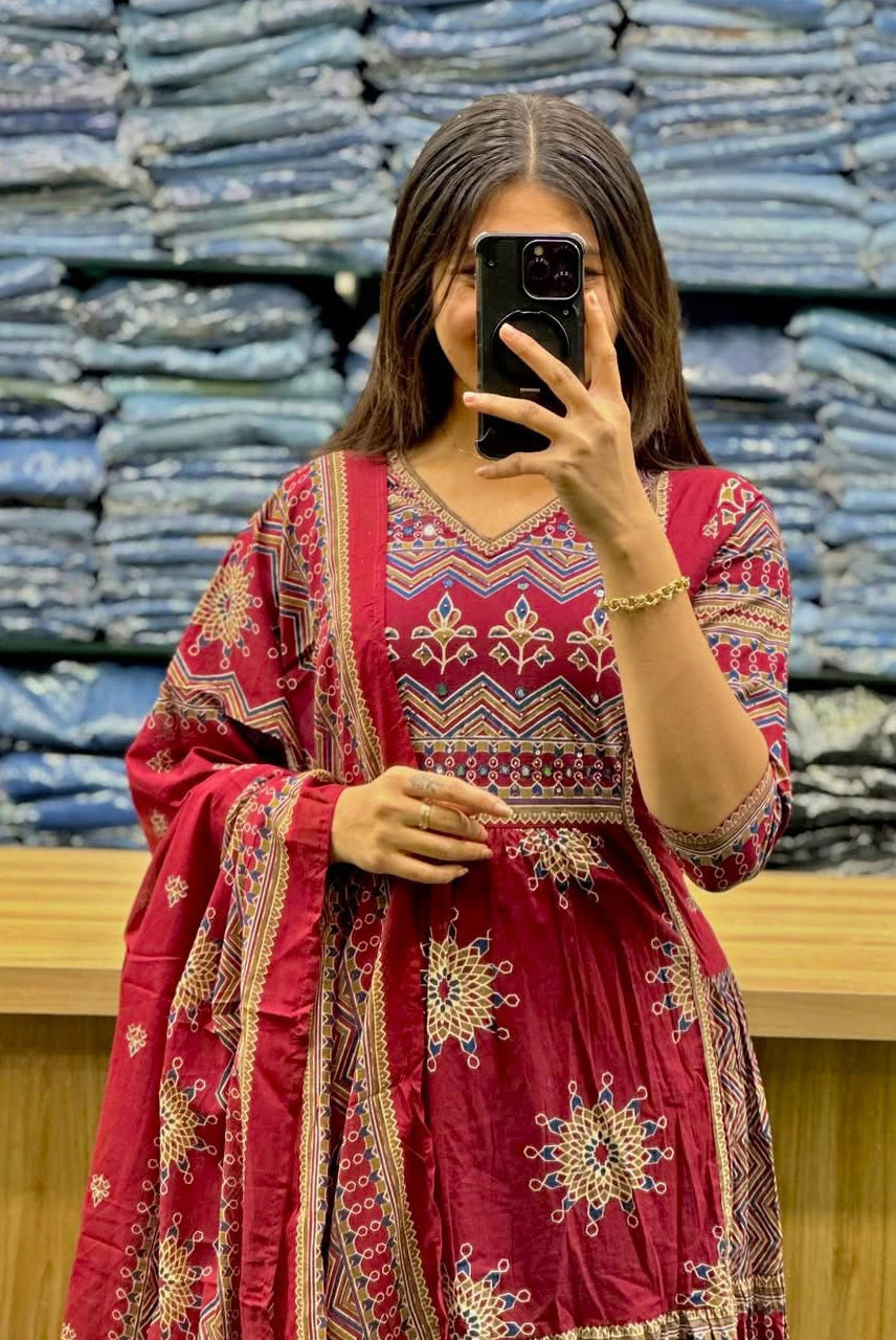 Rajwadi Folk Flair Anarkali Set