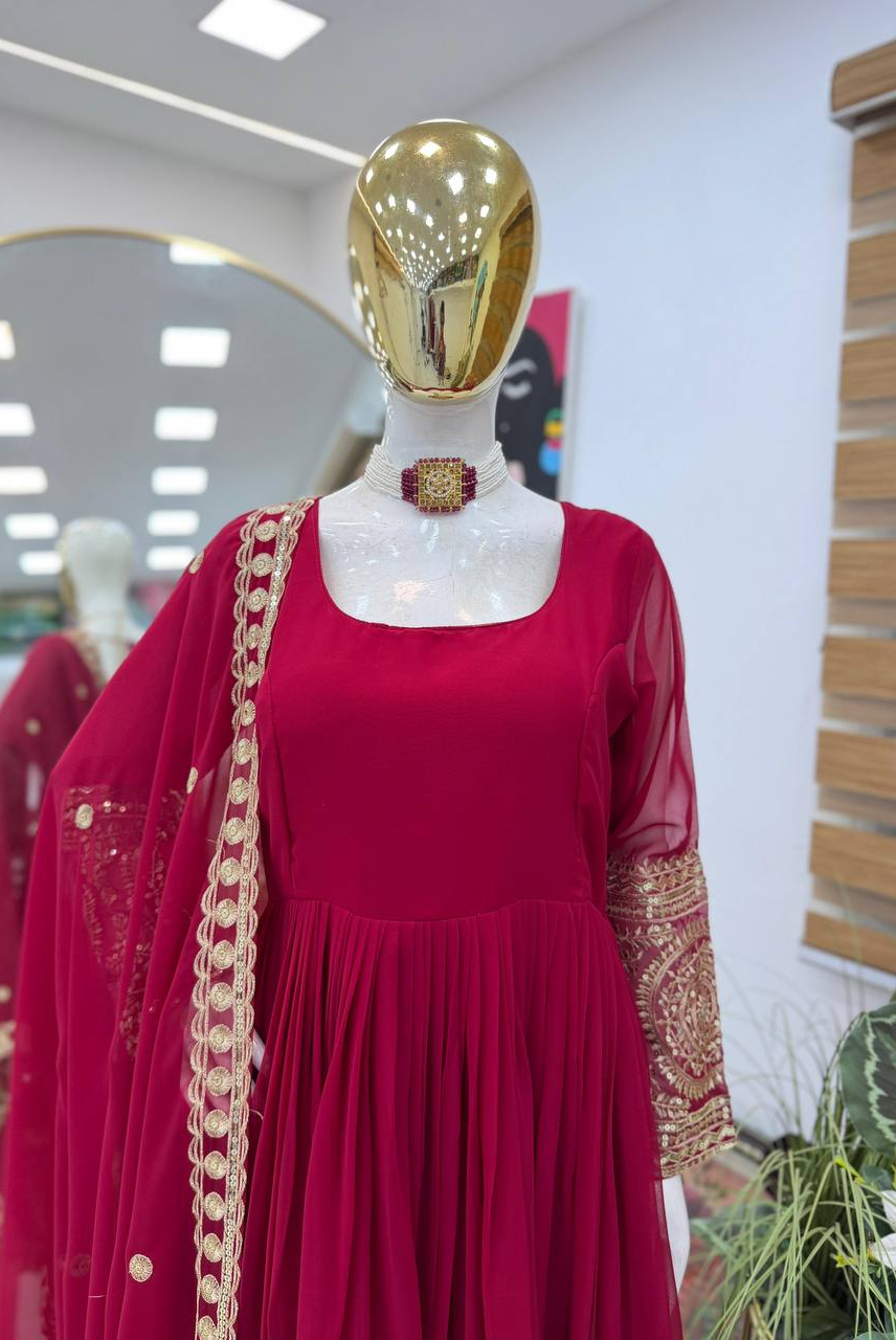 Ruby Royale Anarkali Set