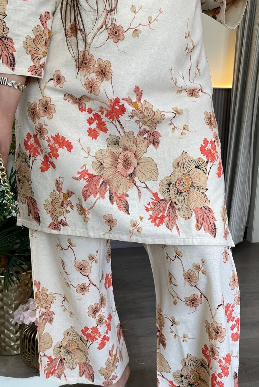 Ivory Bloom Luxe Co-ord Set