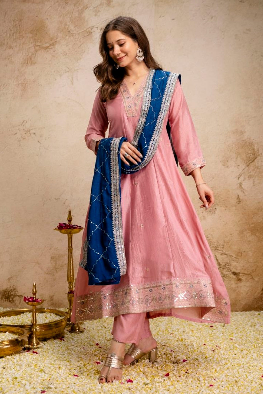 Noor Blush Festive Suit Set