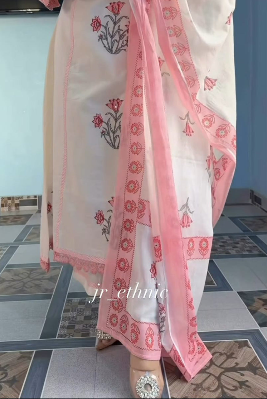 Blush Floral Grace Suit Set