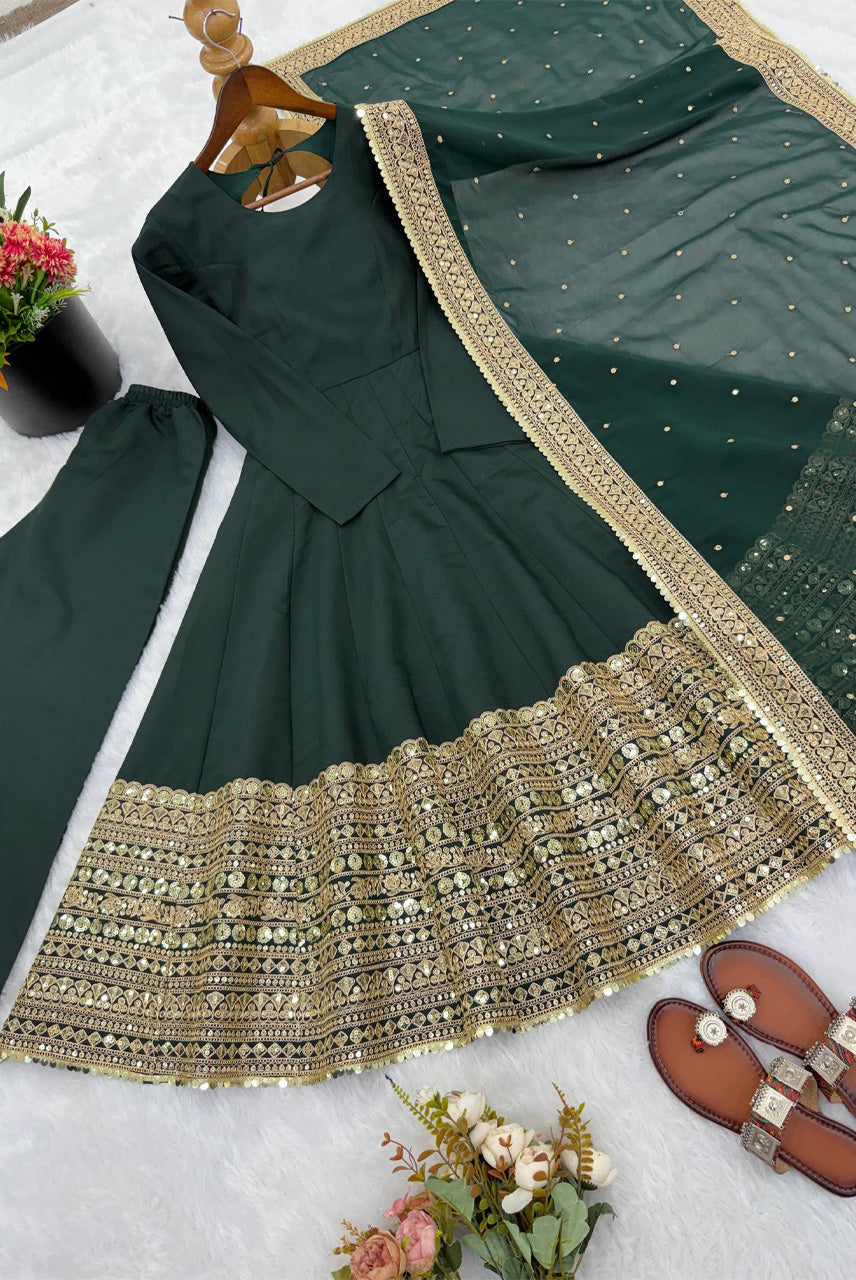 Emerald Grace Anarkali Set