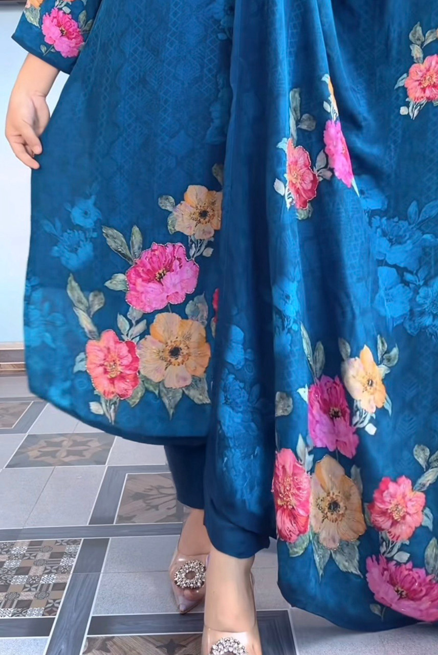 Midnight Bloom Floral Suit Set