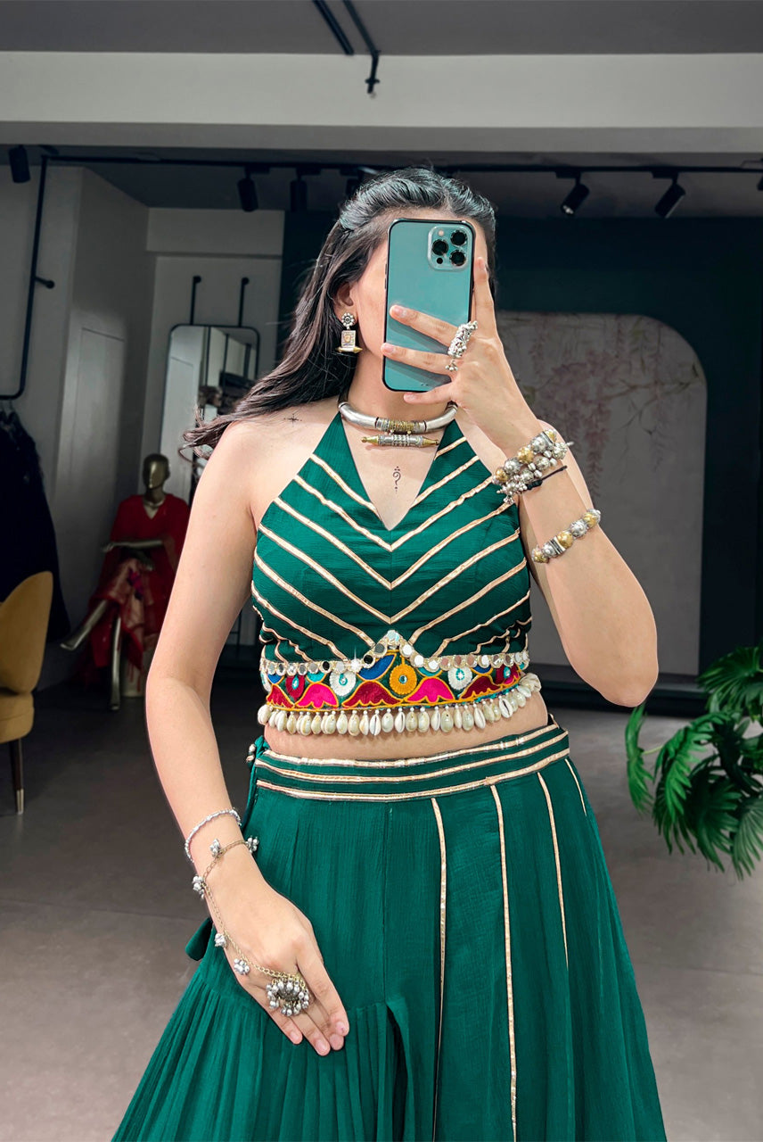 Morbagh Emerald Green Navratri Chaniya Choli Set