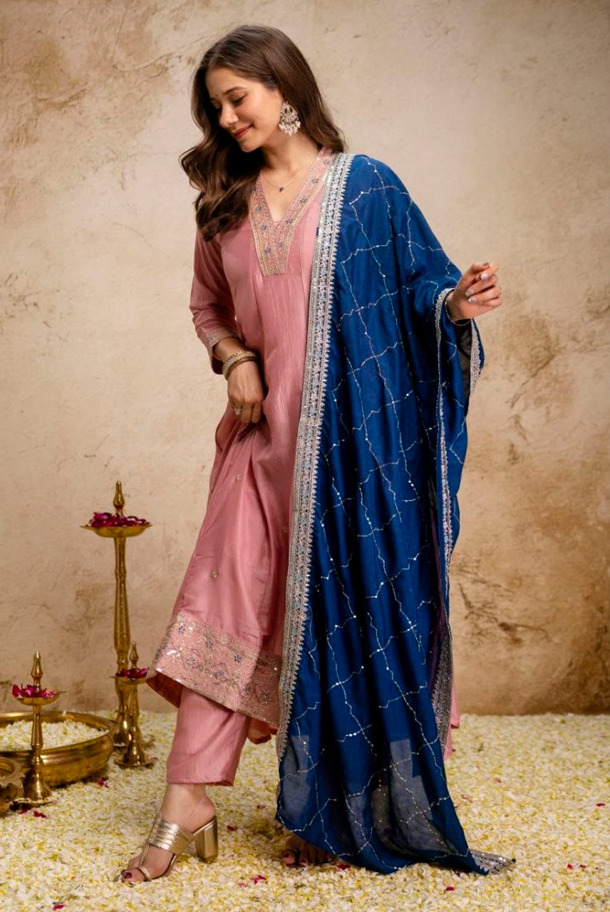 Noor Blush Festive Suit Set