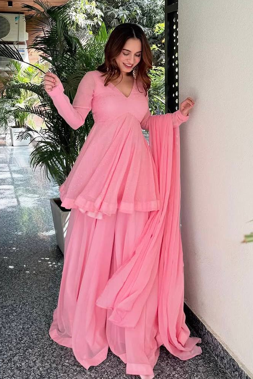 Gulposh Blush Sharara Set