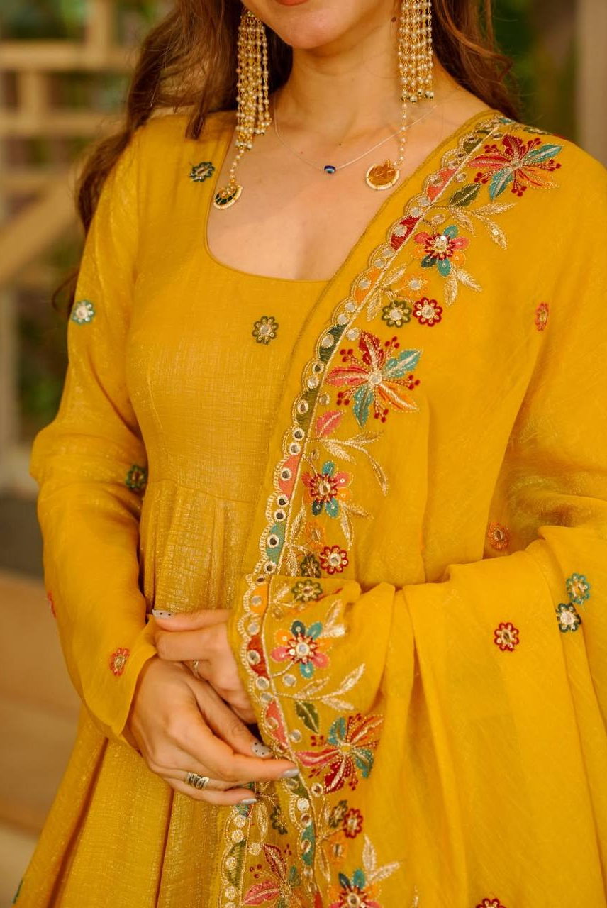 Surya Gulnaar Anarkali Set