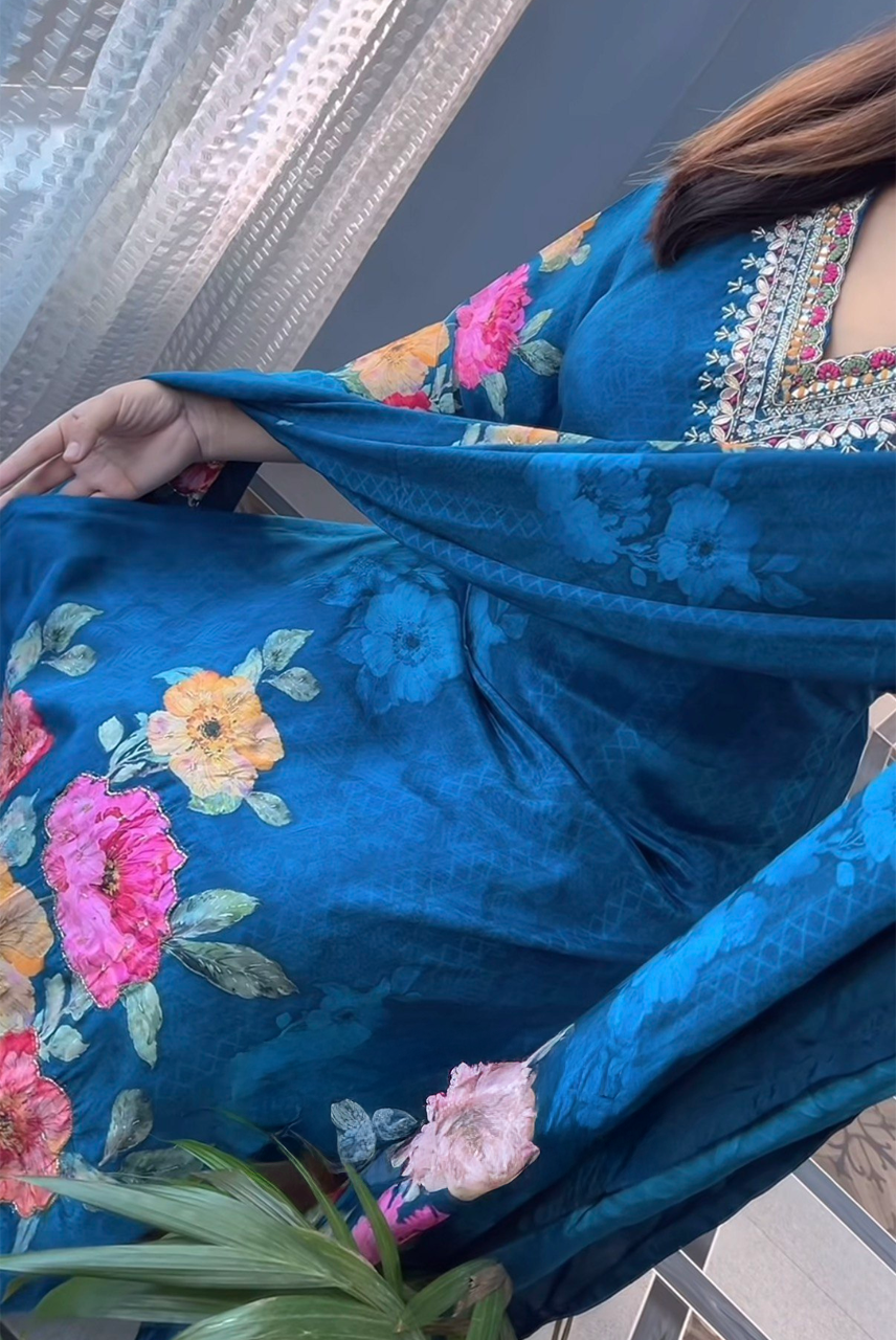 Midnight Bloom Floral Suit Set
