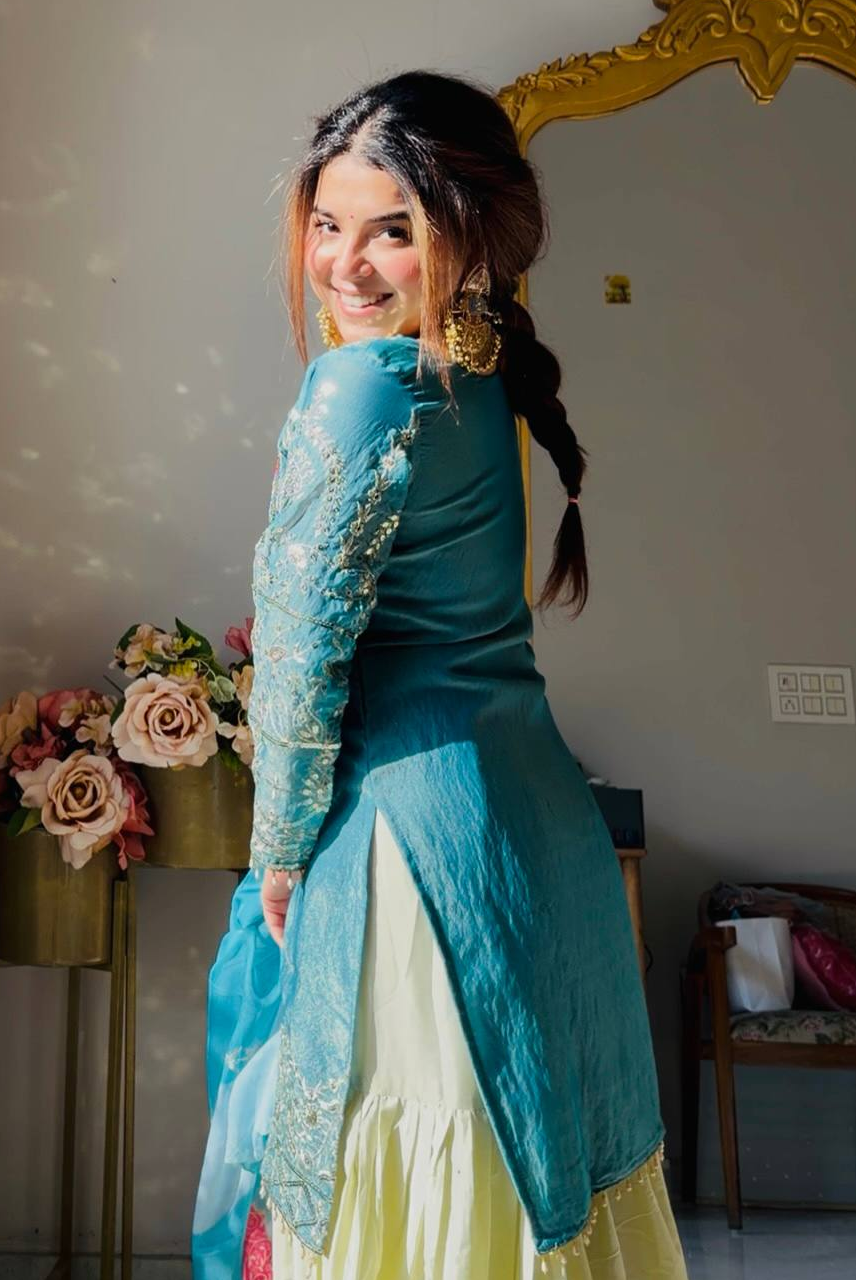 Aqua Noor Gharara Set