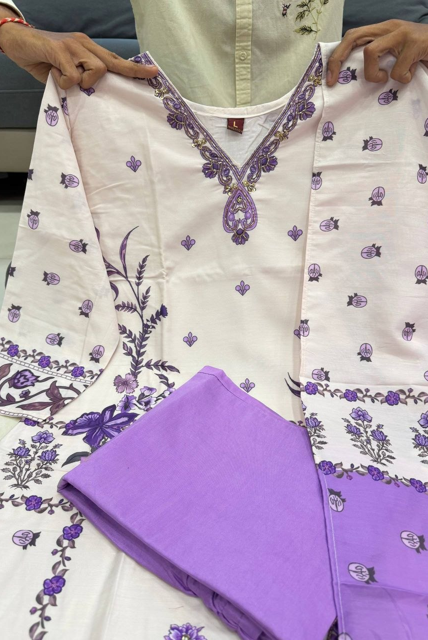 Lavender Bloom Elegance Suit Set