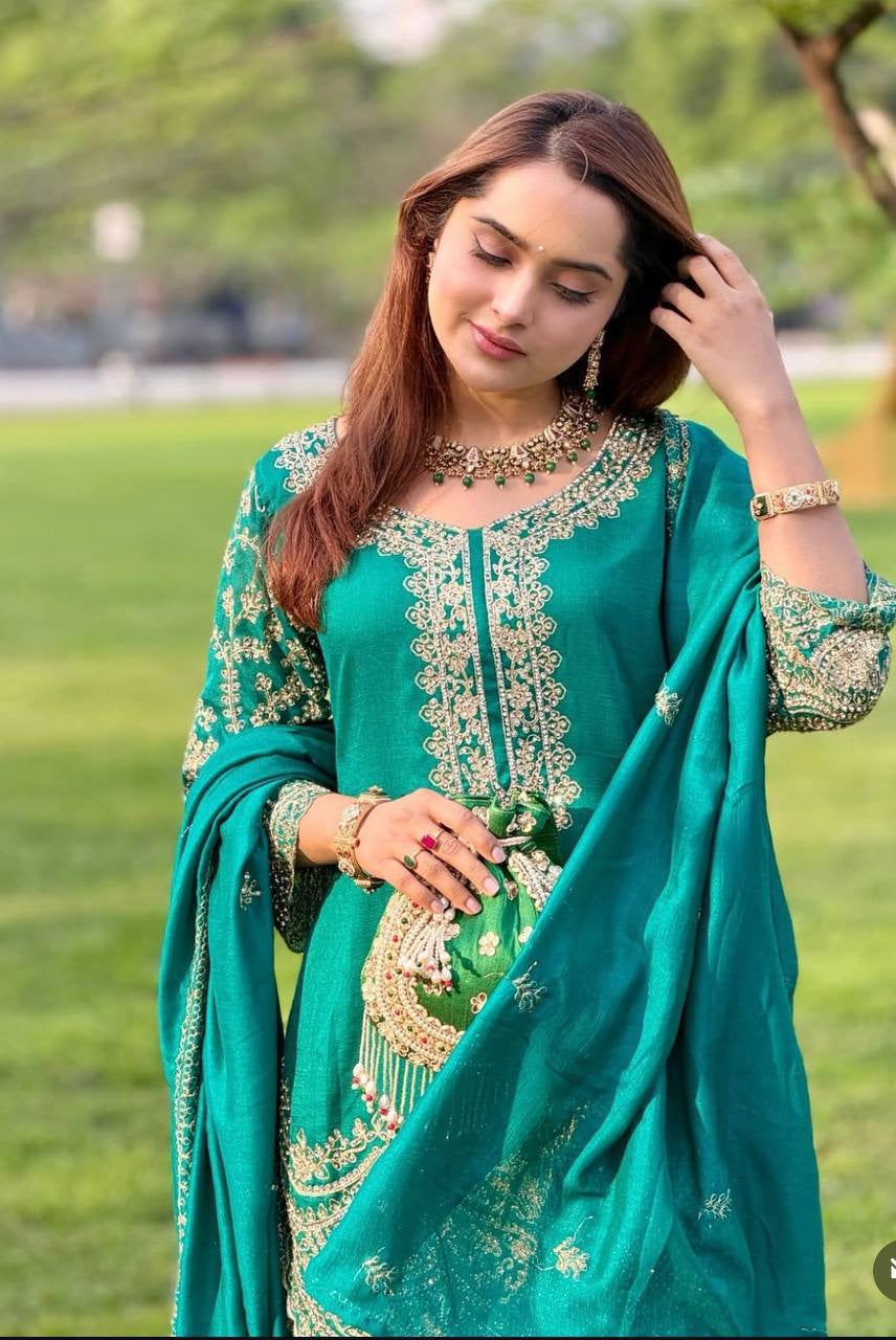 Emerald Zariya Sharara Set