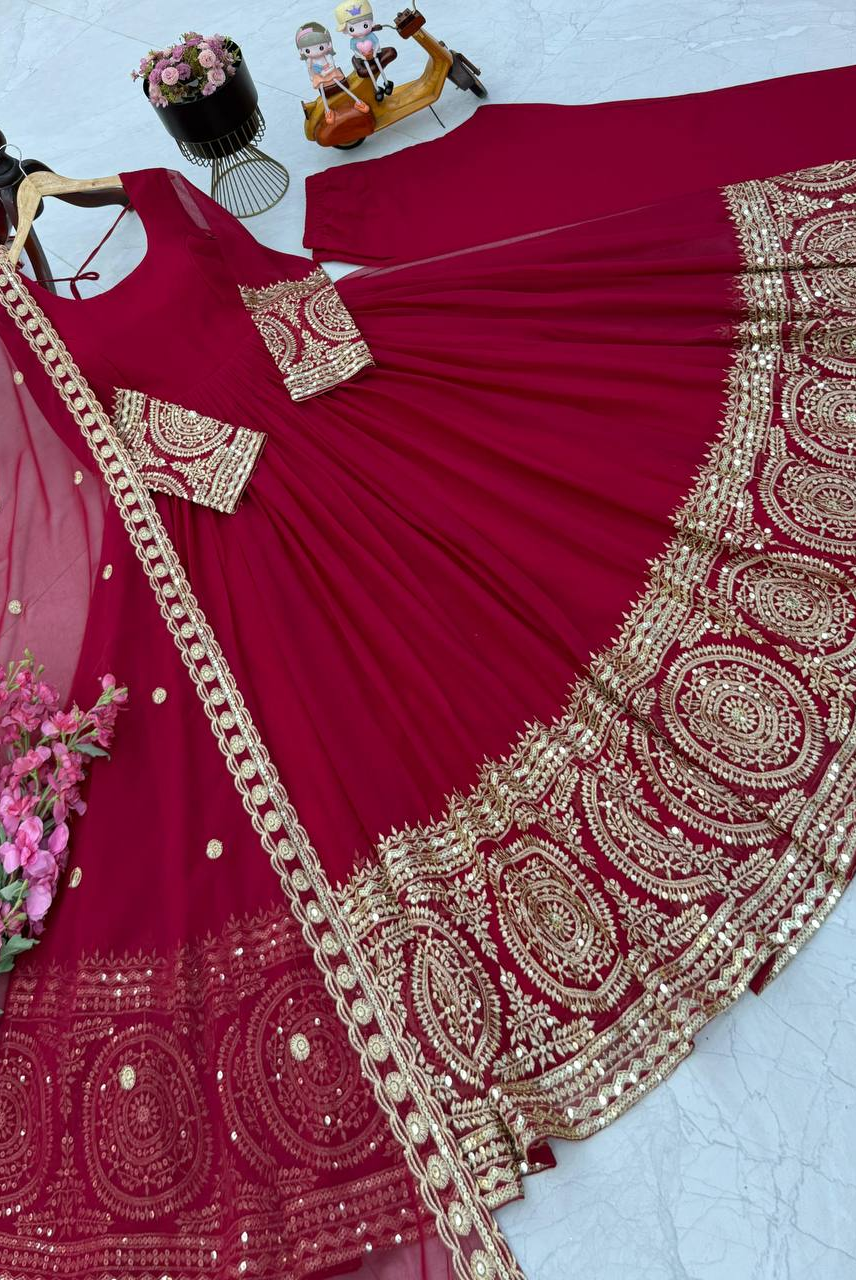 Ruby Royale Anarkali Set