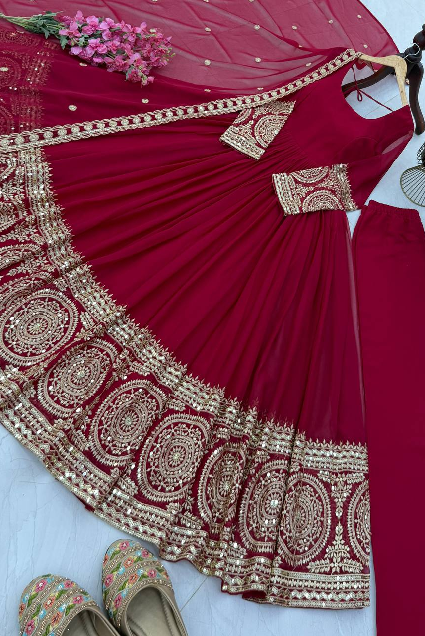Ruby Royale Anarkali Set