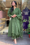 Sukoon Mehru – Olive Cotton Kurta Dupatta Set