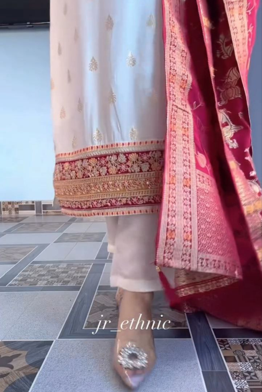 Rajkumari Reet Ivory–Rani Heritage Suit Set