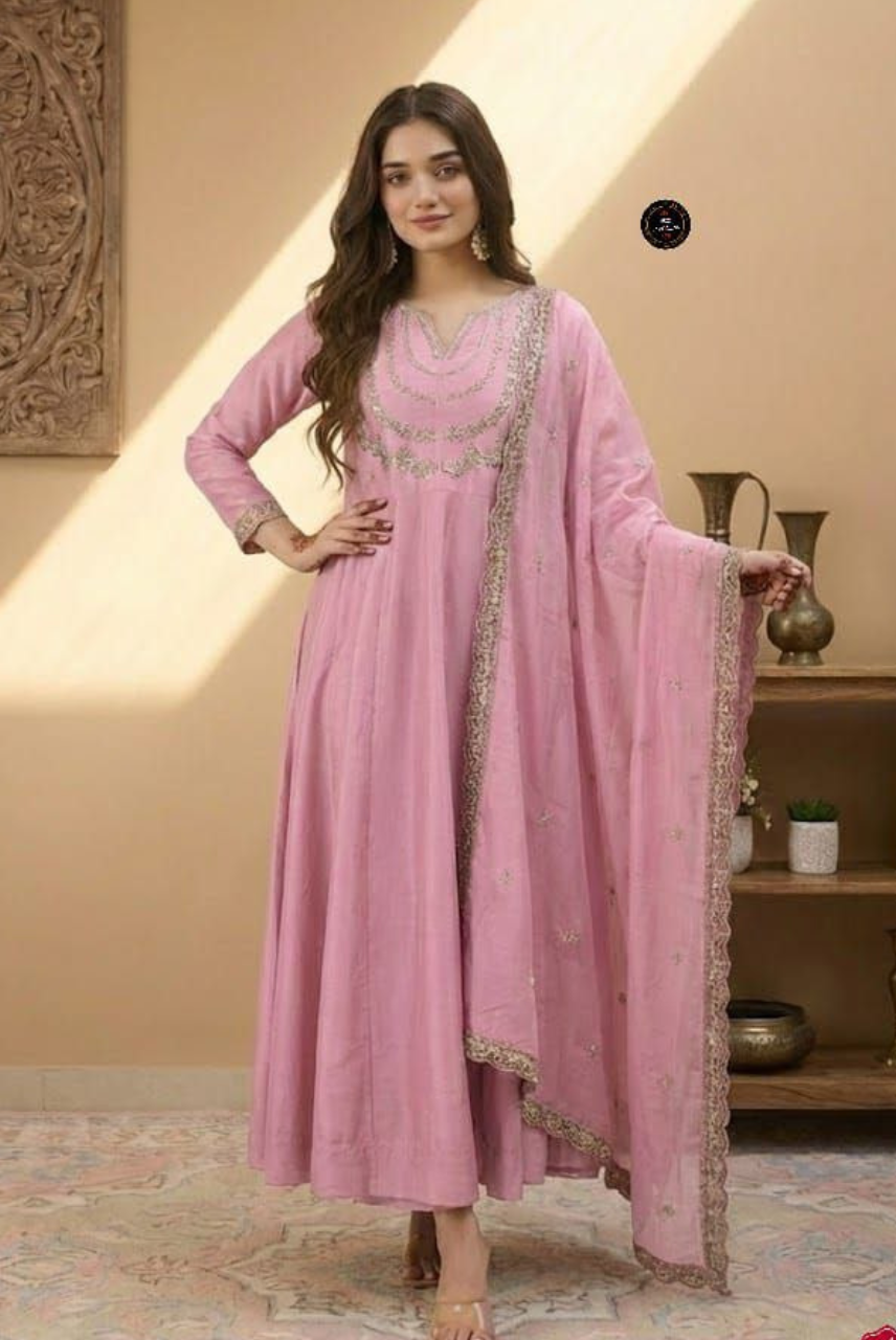 Blush Rose Anarkali Set