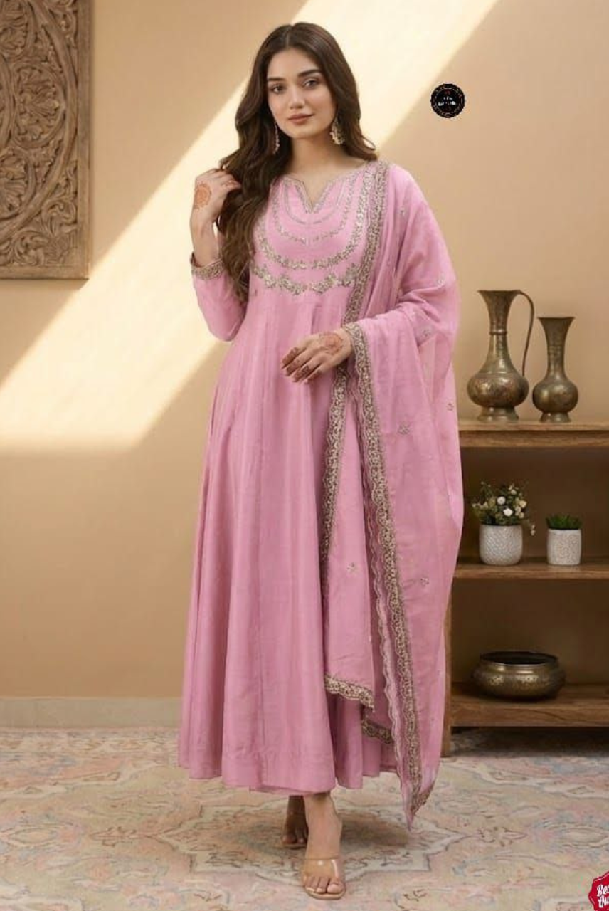 Blush Rose Anarkali Set