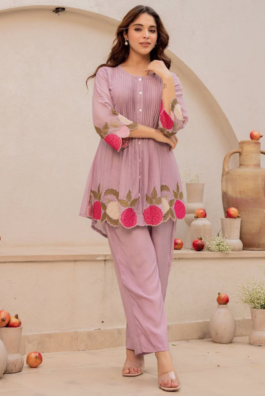 Rosé Bloom Lavender Coord Set