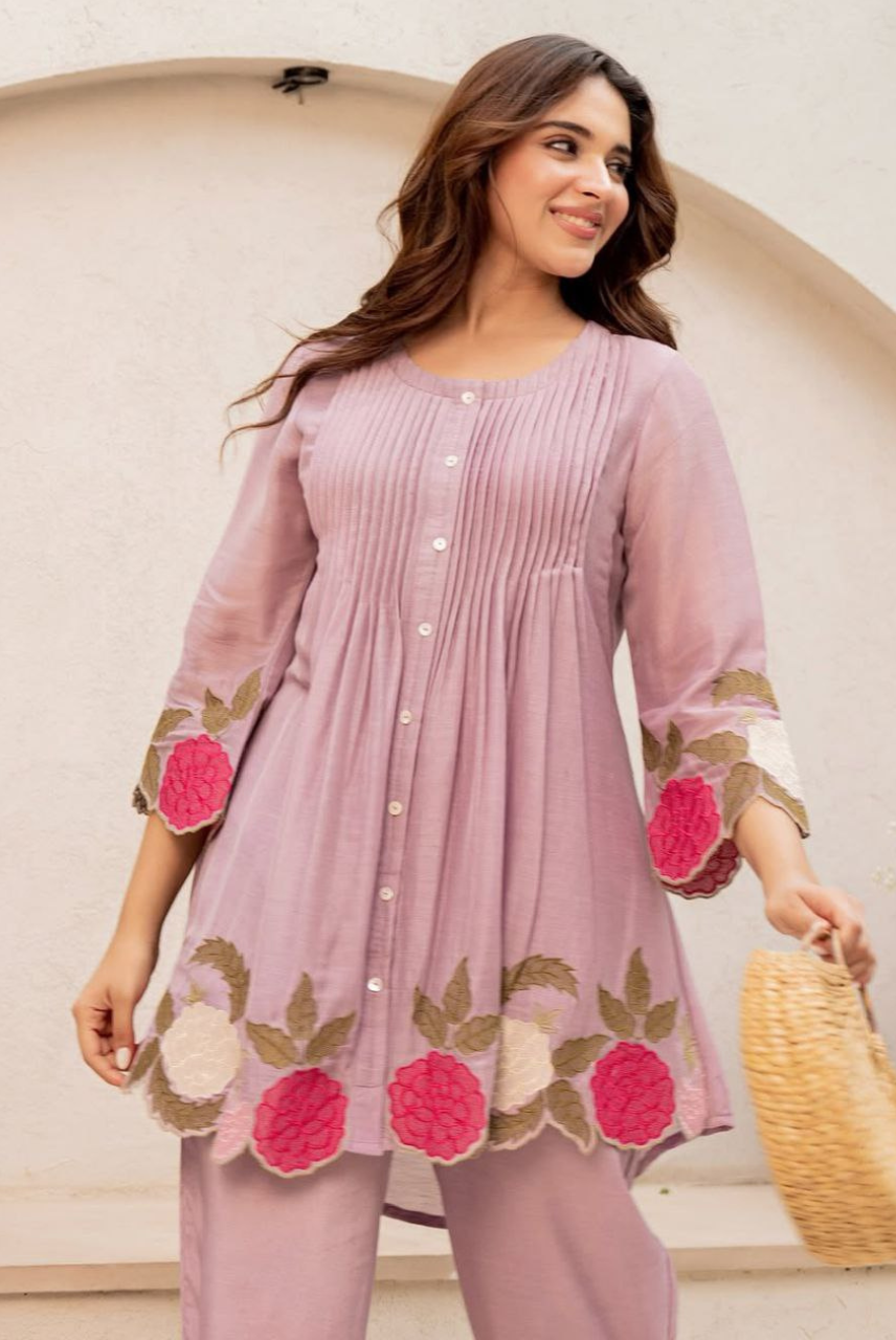 Rosé Bloom Lavender Coord Set