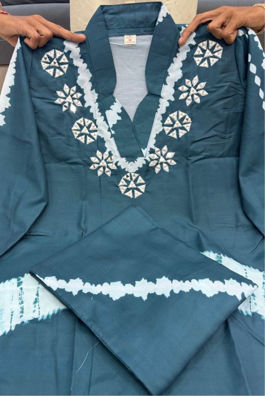 Emerald Bandhej Fusion Kurta Set