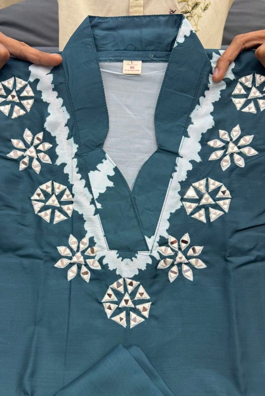 Emerald Bandhej Fusion Kurta Set