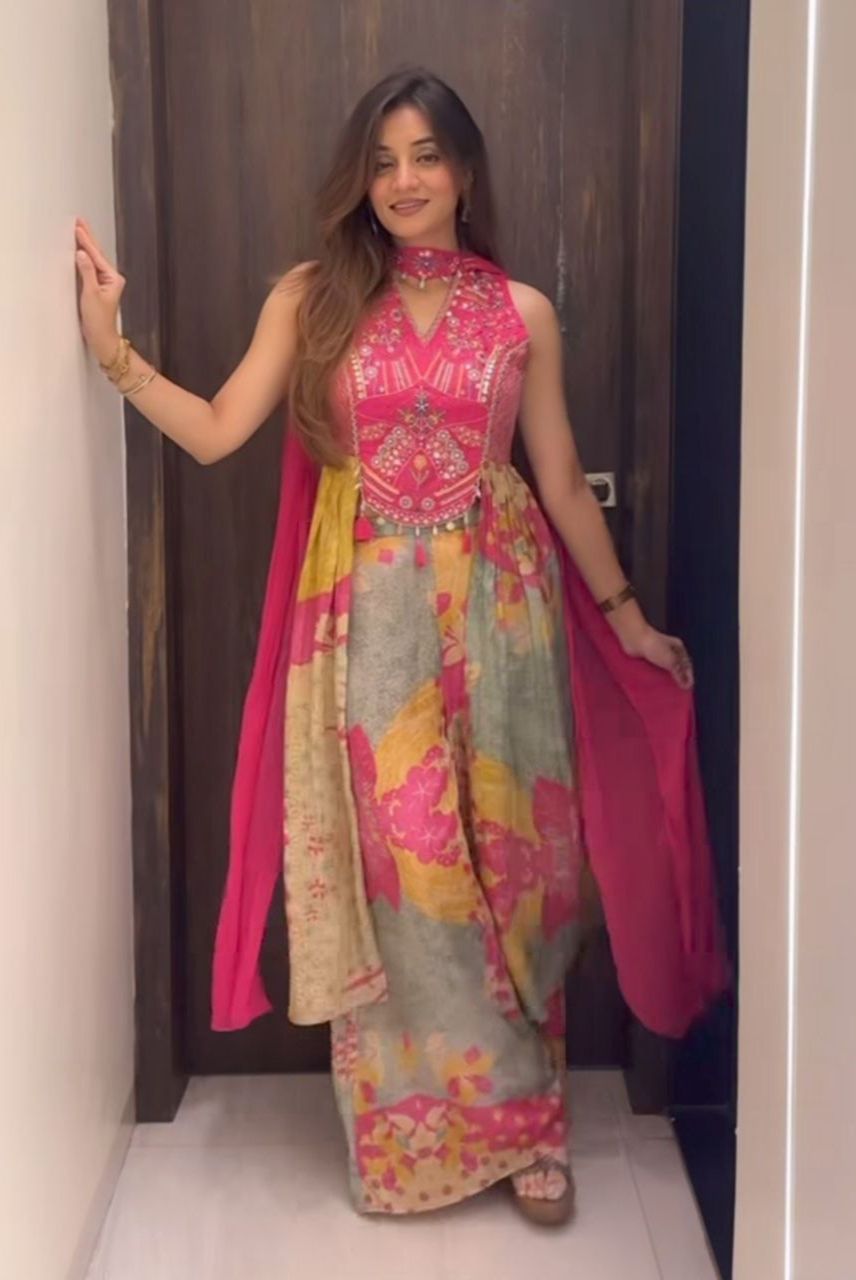 Rani Fusion Lehenga Set
