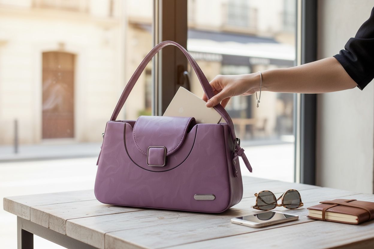 Noor Luxe Handbag – Taupe Edition