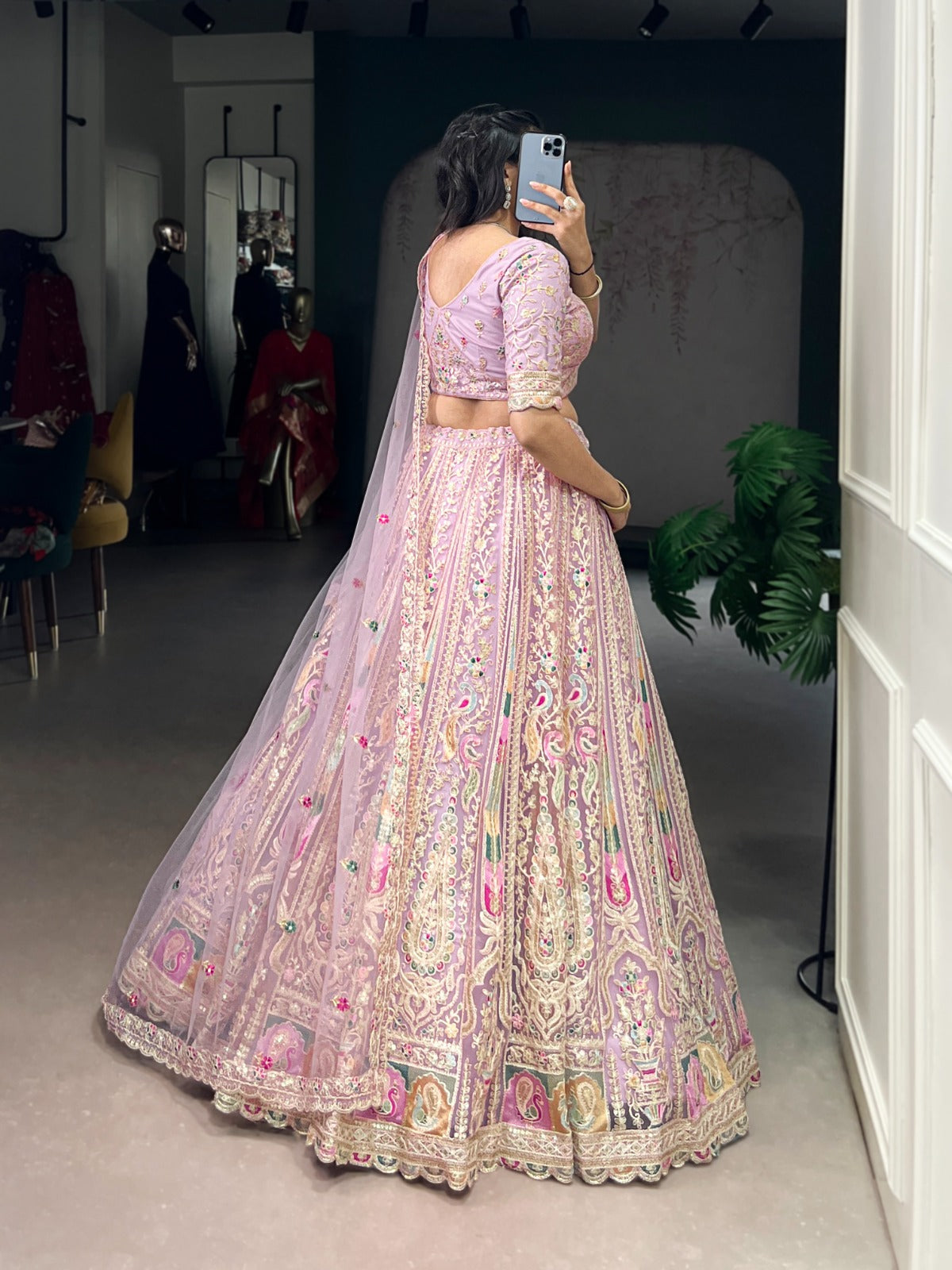 Blush Pink Designer Bridal Lehenga Set