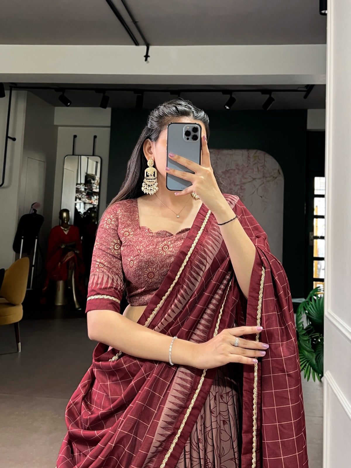 Shahi Merlot Heritage Lehenga Set