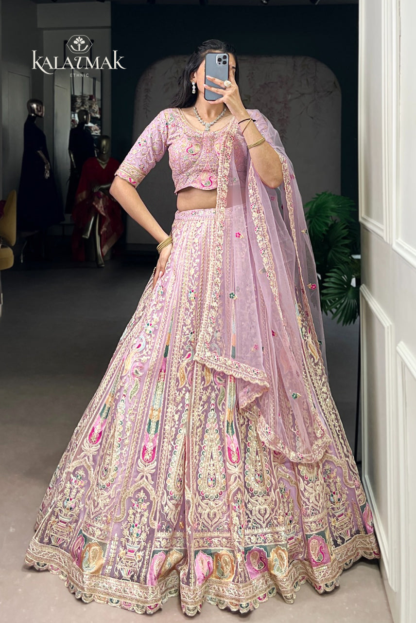 Blush Pink Designer Bridal Lehenga Set